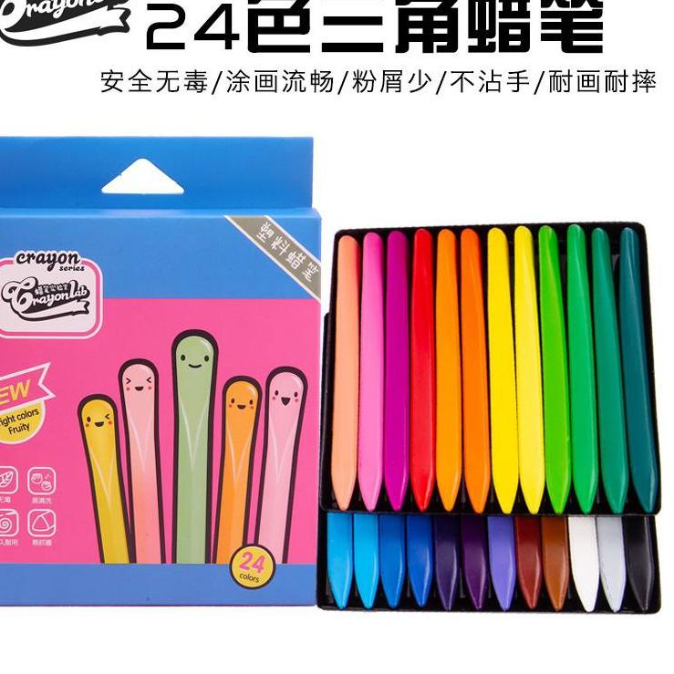 

Special - HIGH QUALITY Crayon Lab Non Toxic Crayon Triangular Crayon Lab Triangle Crayon Plastik Anti Kotor Tangan