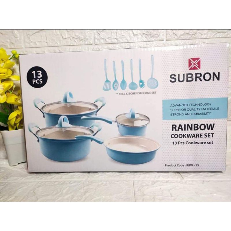 panci teflon  cookware set murah 13 pcs bmw / subron / inf