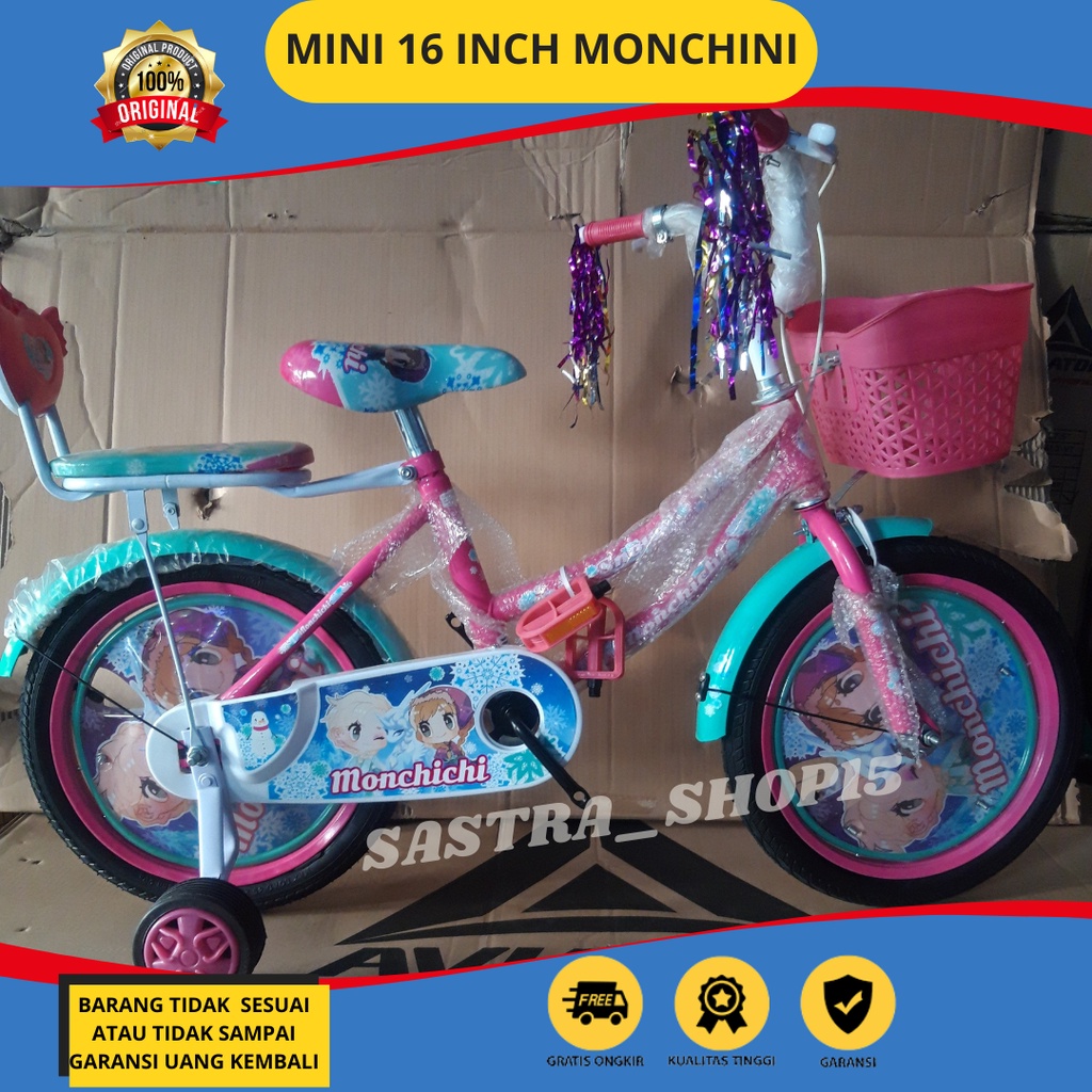 PROMO !!! Sepeda Anak Perempuan Ukuran 16 Inch Sepedah Mini Anak Cewek Ukuran 16