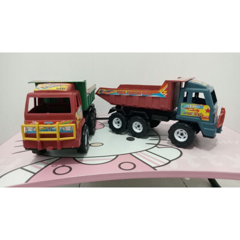 truk tronton dump. TTD. truk tronton mainan. truk mainan anak. truk pasir mainan.