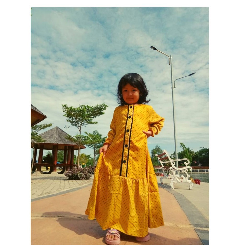 Gamis Anak Perempuan Murah 3 - 14 Tahun Delisha Saleha Series Lebaran | Gamis Anak Murah
