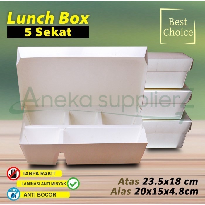 Paper Lunch Box SEKAT 5 - Lunch Box Paper SEKAT 5 (20 pcs)