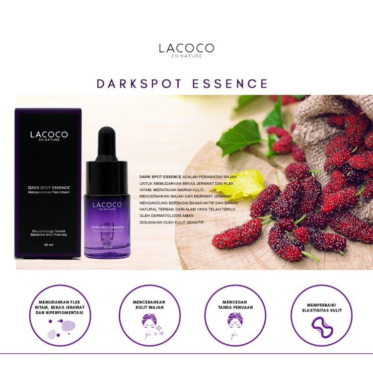 [PROMO SPESIAL] BPOM LACOCO DARK SPOT ESSENCE 12ml Anti Flek Hitam Penghilang Noda Hitam Wajah ORI