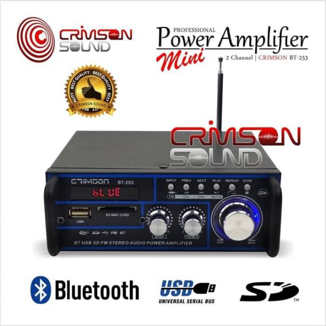 Ampli power amplifier crimson bluetooth