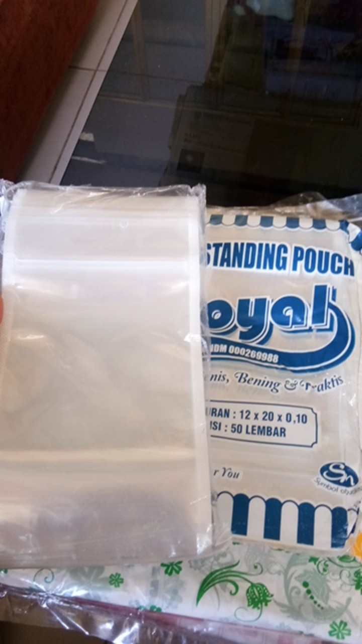 Standing Pouch 12x20 / Plastik Klip Ziplock Kemasan Berdiri Bening