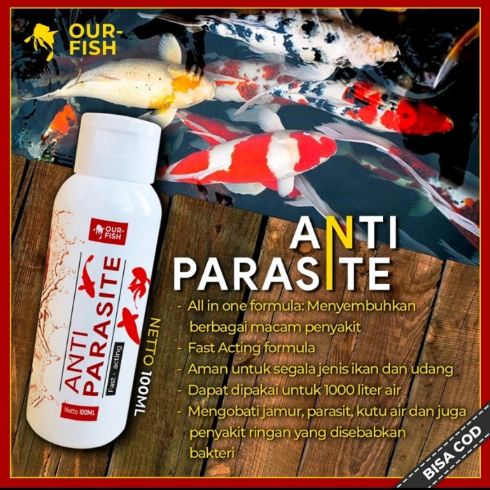 Anti Parasite - Obat Ikan Anti Kutu, Jamur, dan Parasite 100 ML