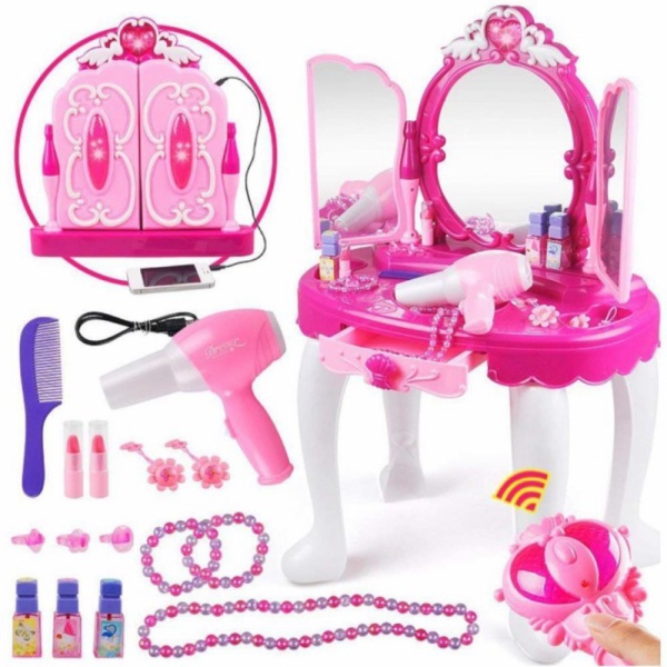 

Mainan anak meja rias glamour mirror girls make up dressing table Diskon