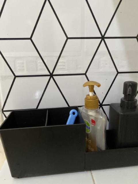 Rak Peralatan Dapur , Rak Serbaguna Peralatan Dapur Warna  Hitam 31x10x12 Cm Ri602