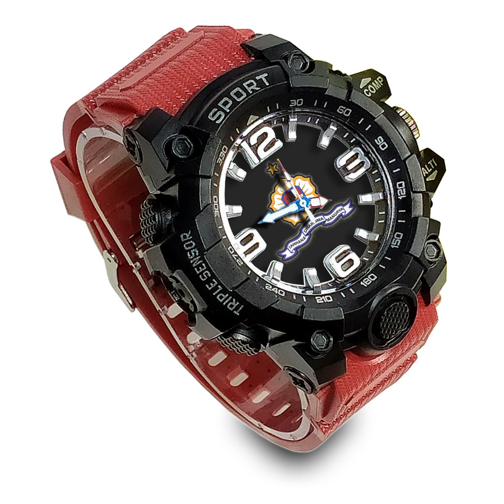 Jam Tangan Custom Logo LEMHANNAS RI Ruber- Water Resistant