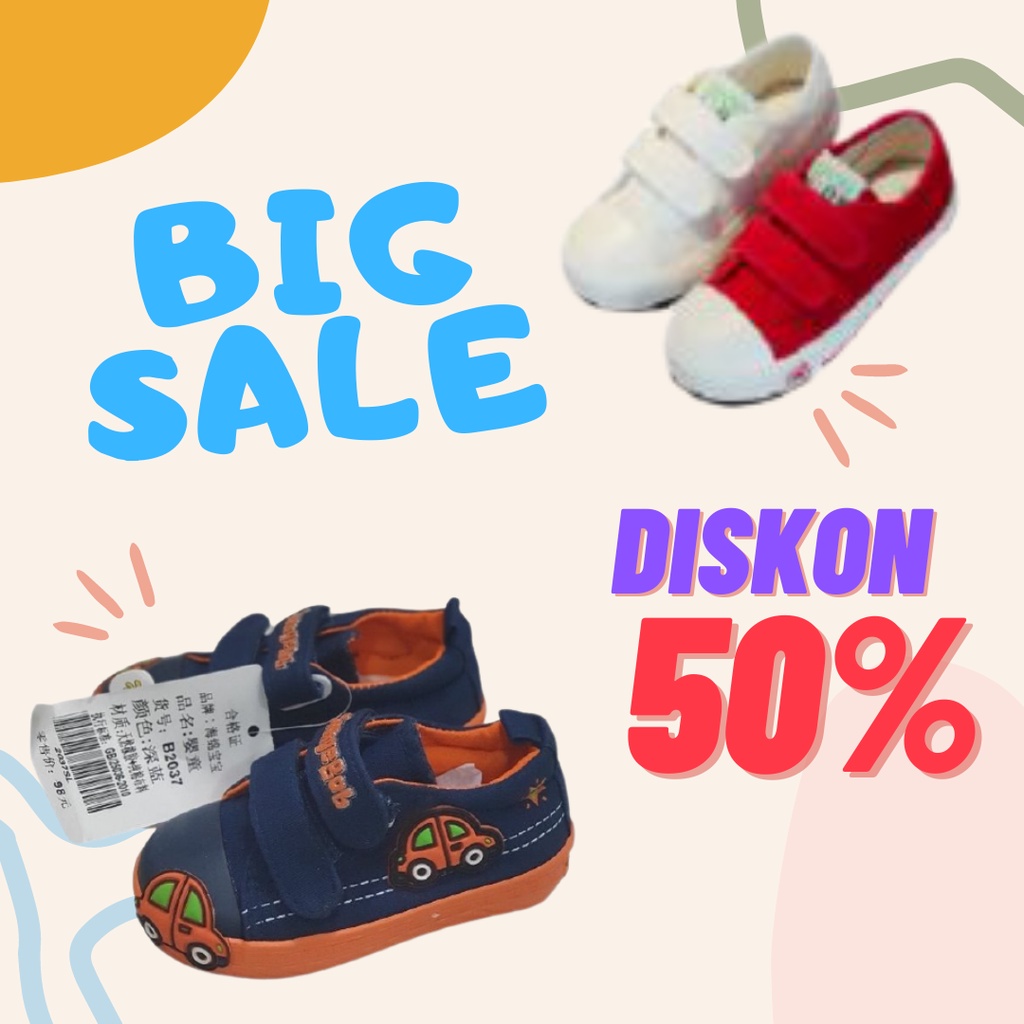 BUNDLING Sepatu Sneakers Kanvas Anak Laki Laki Perempuan