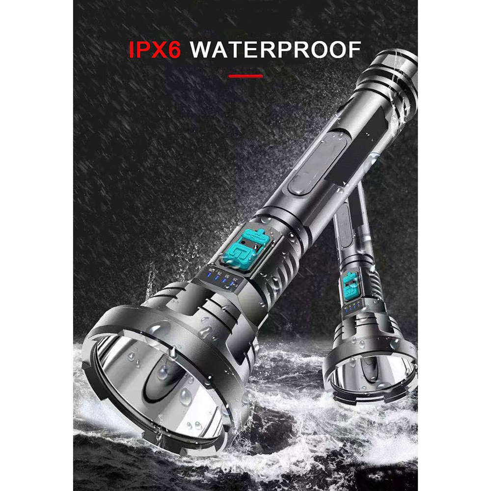 Senter LED Flashlight Waterproof USB Rechargeable Cree XPE 500 Lumens - Pocketman