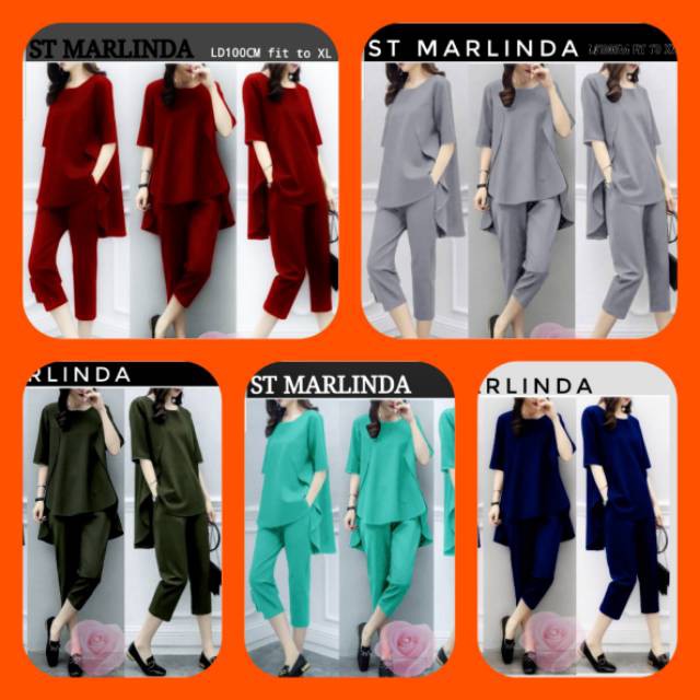 JUMPSUIT OVERALL PAKAIAN WANITA KEKINIAN 12.12 HARBOLNAS MANIA / ST MARLINDA/SETELAN