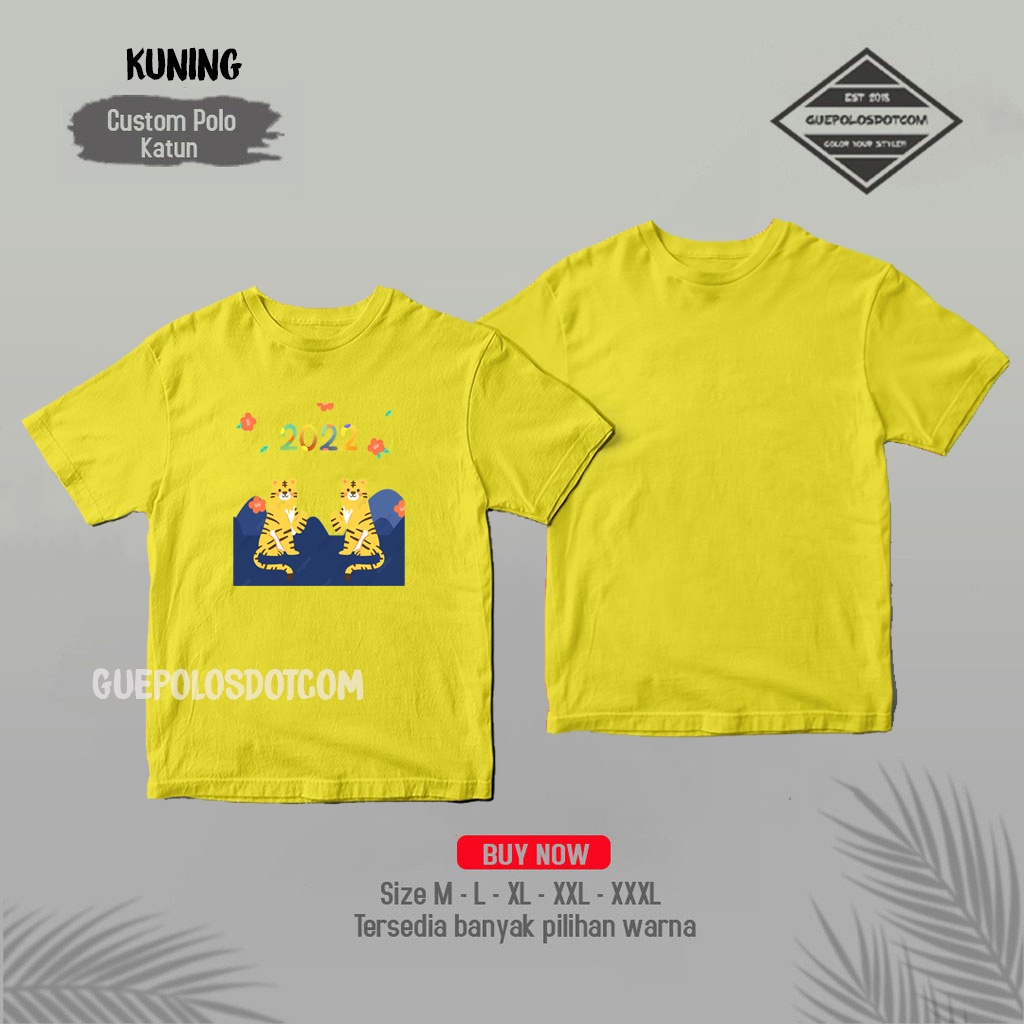 TSHIRT BAJU KAOS IMLEK 2022 harimau kembar - Tshirt imlek year of tiger KAOS FREE NAMA COUPLE FAMILY