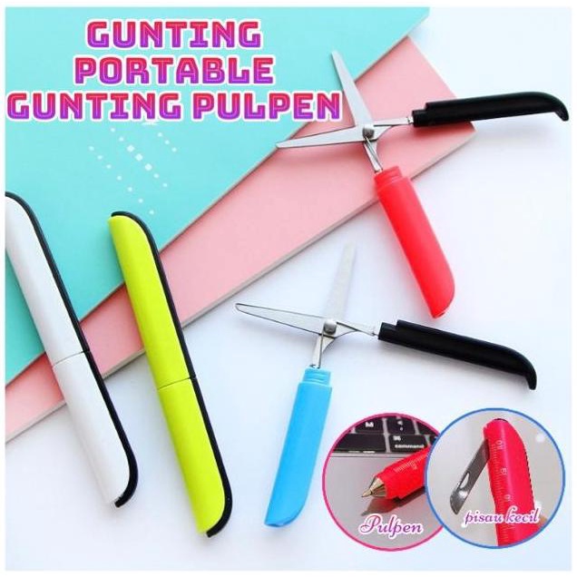 

Diskon AZ Gunting Portabel Gunting Pulpen Gunting Lipat Mini Portable Import Diskon
