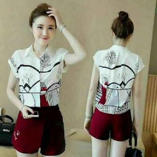 Baju korea wanita 1 set