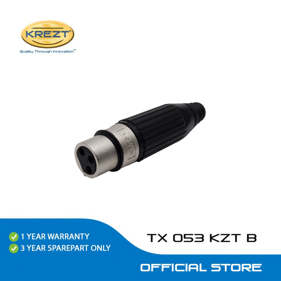 KREZT AUDIO XLR CONNECTOR TX 053 FEMALE BLACK