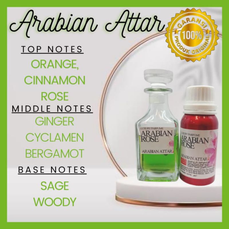 Arabian rose / Arabian attar 100ml / parfum sunnah/ parfum sholat / non alkohol