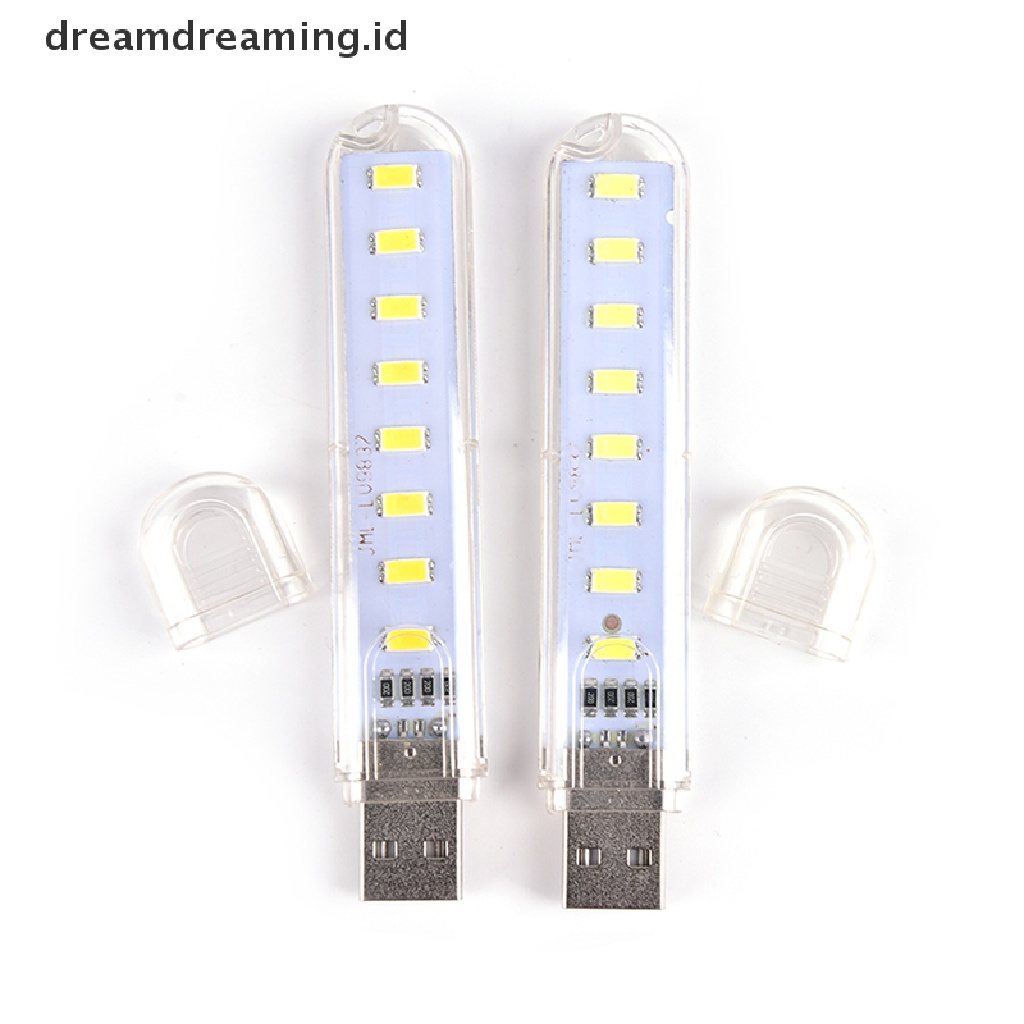 (dreamdreaming.id) Lampu Malam 8-LED Mini USB Portable Untuk PC / Laptop