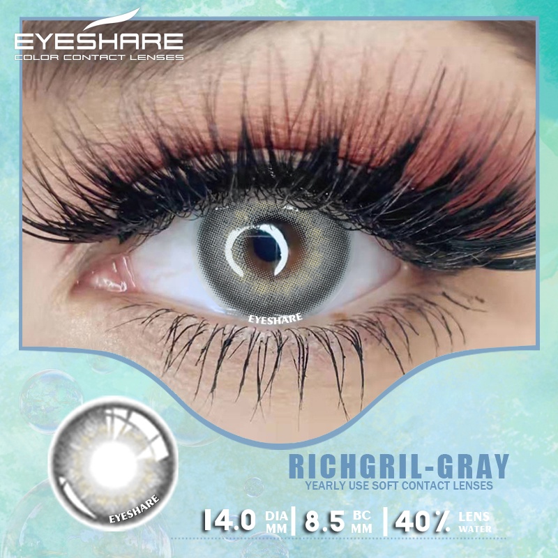 [COD] RICH GIRL SERIES kontak softlens x 2 nicelook color big eyes DIA 14.0mm normal minus(0.00) kadar air 40%/ mata korea/ free lenscase/ softlen berwarna / lensa warna