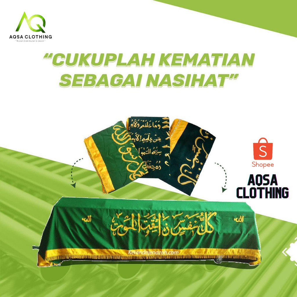 KAIN PENUTUP KERANDA JENAZAH/TUTUP KERANDA JENAZAH BAHAN MANCHESTER &amp; BELUDRU