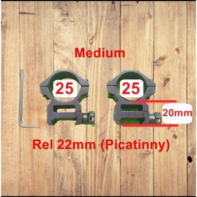 MOUNTING PICANTINY tube 25 / rail 22