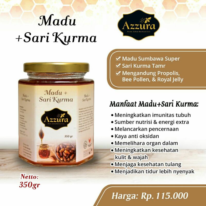 

Madu Azzura Sari Kurma - Madu Sari Kurma 350gram