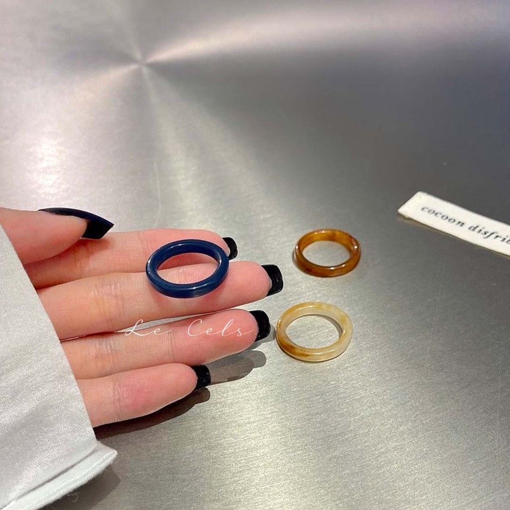 Cincin Resin Ala Korea Minimalis Limited Anti Karat Premium | Levy Ring