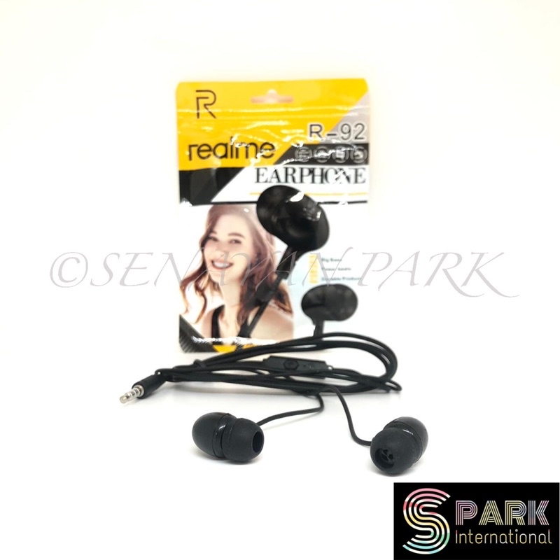 HANDSFREE REALME R92 + MIC STEREO EARPHONE R92 EXTRA BASS PROMO SEN