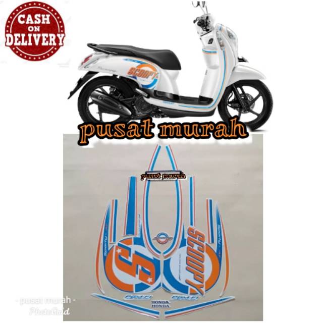 STIKER STRIPING LIS BODY SCOOPY FI 2015 STANDAR
