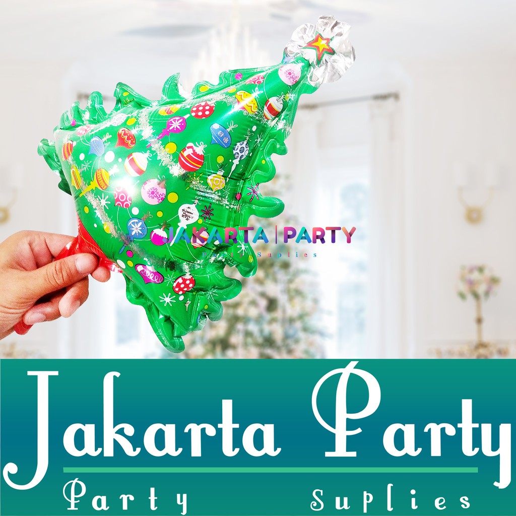 Balon Foil Pohon Natal Mini / Balon Foil Natal / Balon Foil Xmas