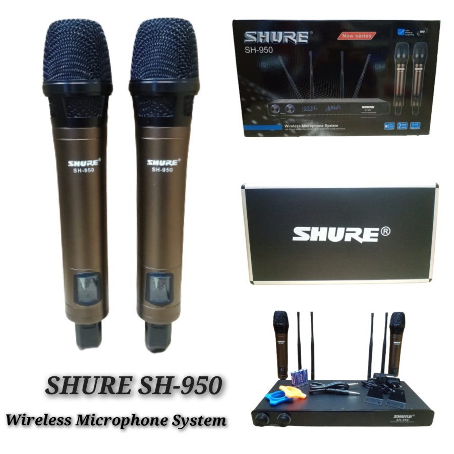 MIC WIRELESS KOPER SHURE SH 950 MICROPHONE WIRELESS