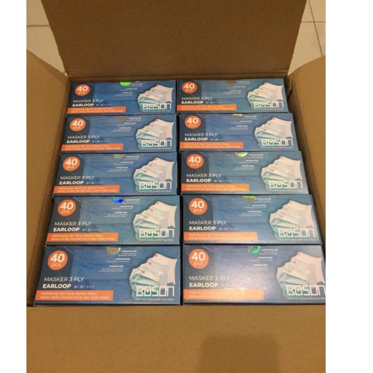 New's kolection Masker Boson Earloop 3 ply 1 karton isi 20 box C57C1 ...