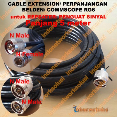 Kabel Ekstensien UBIQUITY BULLET &amp; REPEATER Coaxial Commscope ANTENA GRID SEKTORAL YAGI OMNI 5M