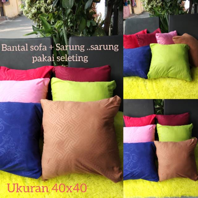 Bantal sofa + Sarung Sofa ada Seleting