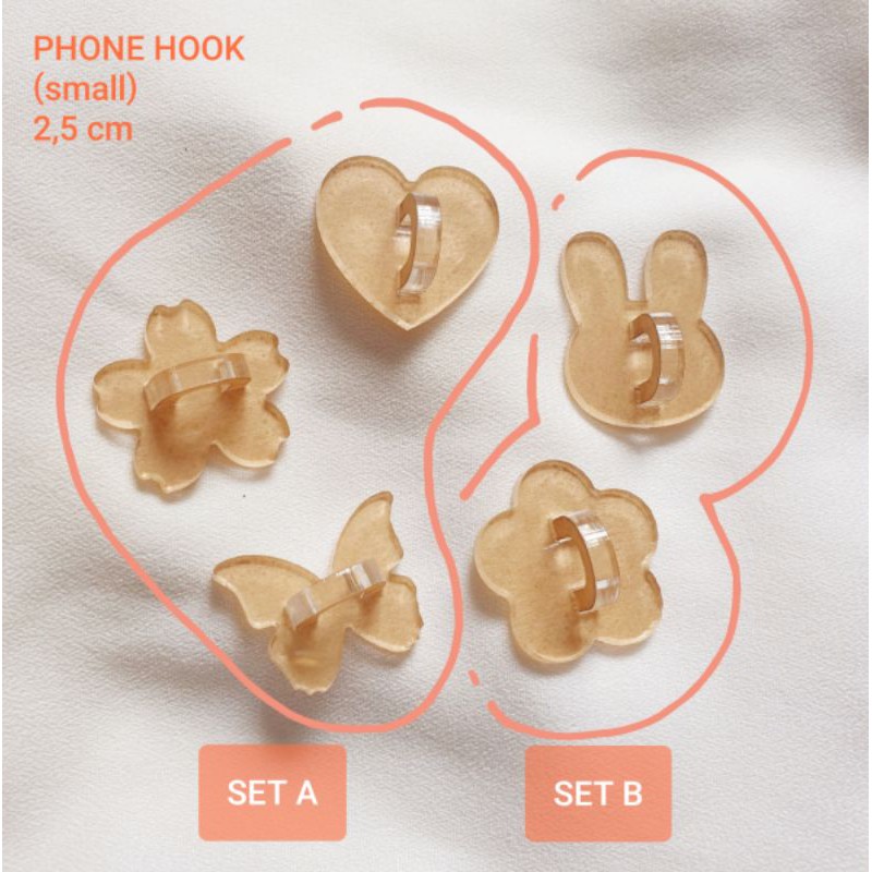 Phone Hook Mold Phone hanger buckle gantungan hp resin shaker cetakan DIY Pre Order