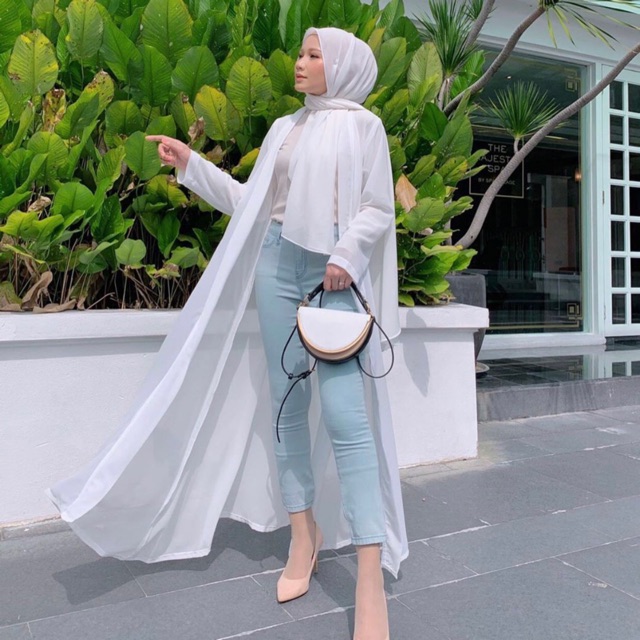 OUTER PANJANG TERMURAH MILANO / LONG OUTER HIJAB / LONG OUTER SIFON / CARDIGAN PANJANG TERMURAH