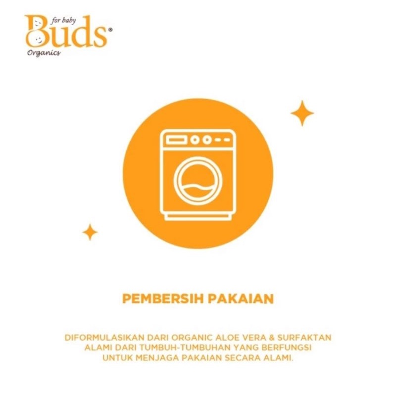 Buds Organics Baby Safe Laundry Detergent 1000 ml - Deterjen Pakaian Organik