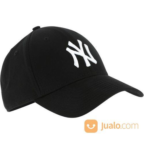 Topi NY New York Topi Baseball Pria Wanita-hitam bahan twil rel