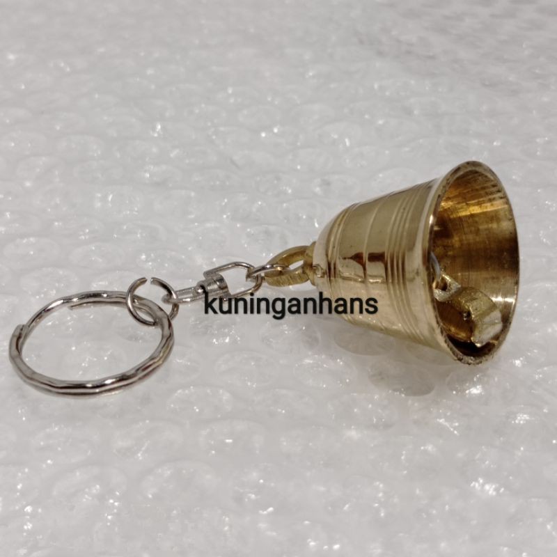 gantungan kunci motor atau mobil unik lucu lonceng kuningan bunyi