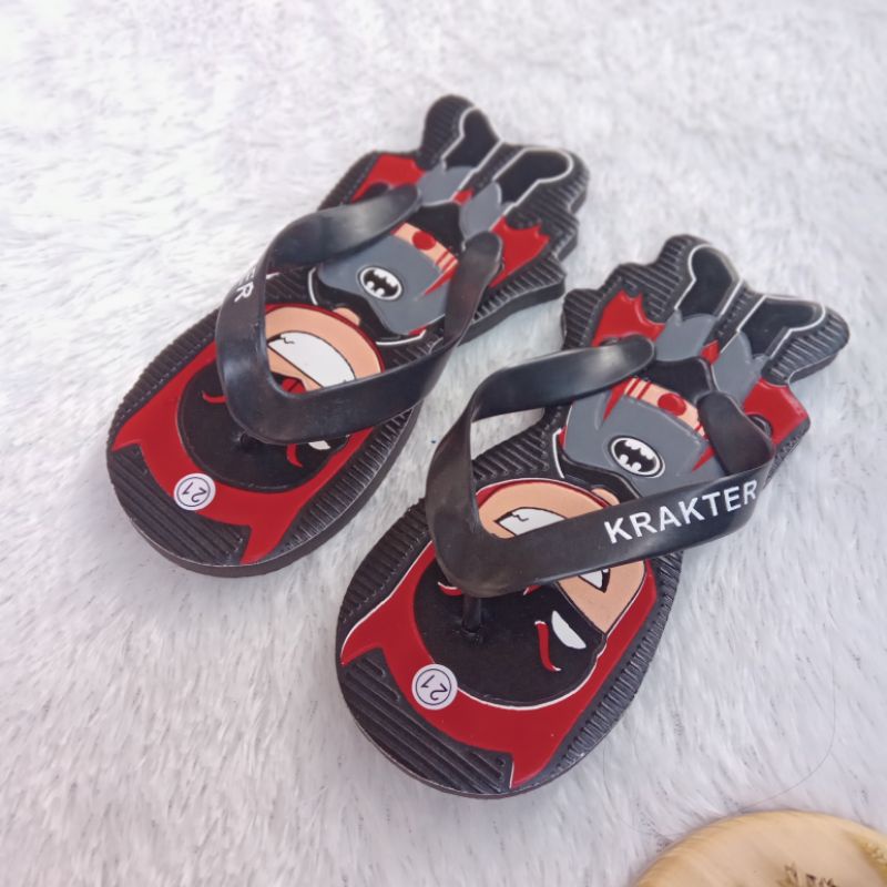 Sandal anak Laki-laki Karater BATMAN Lucu dan Termurah