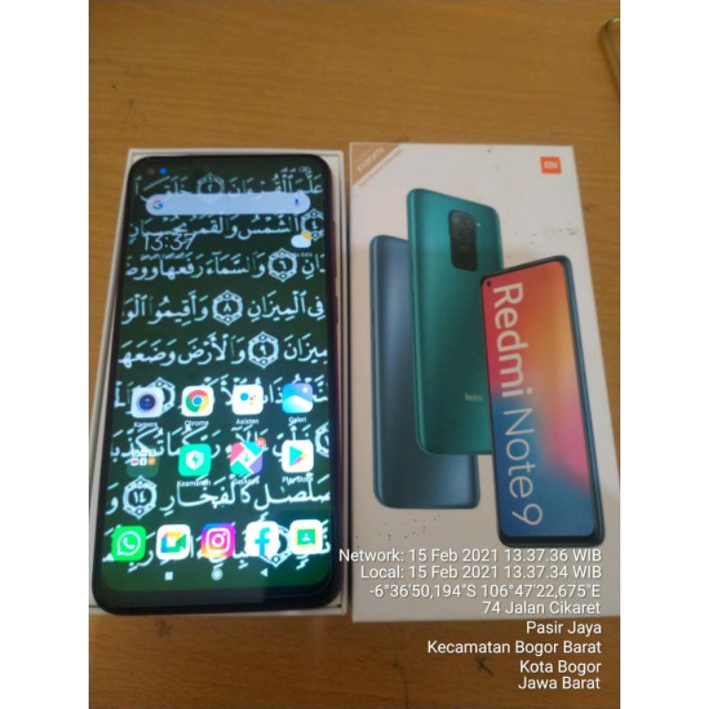 HP XIAOMI REDMI NOTE 9 RAM 4/64GB