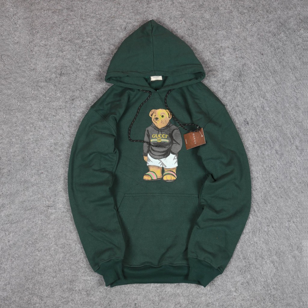 gucci green bear sweater