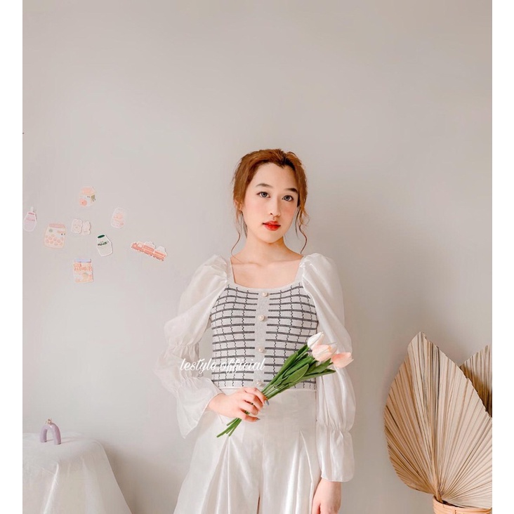 Baju Korea Wanita Tangan Panjang / Blouse Korea Wanita "Euria" [ Euria Top ]
