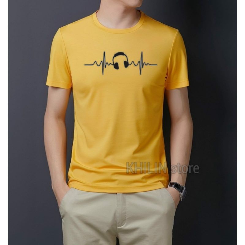 Kaos Headset Pria Cotton Baju Kaos Pria Distro Tshirt Atasan lelaki Baju Cowok Dewasa Fashion Pria Dewasa