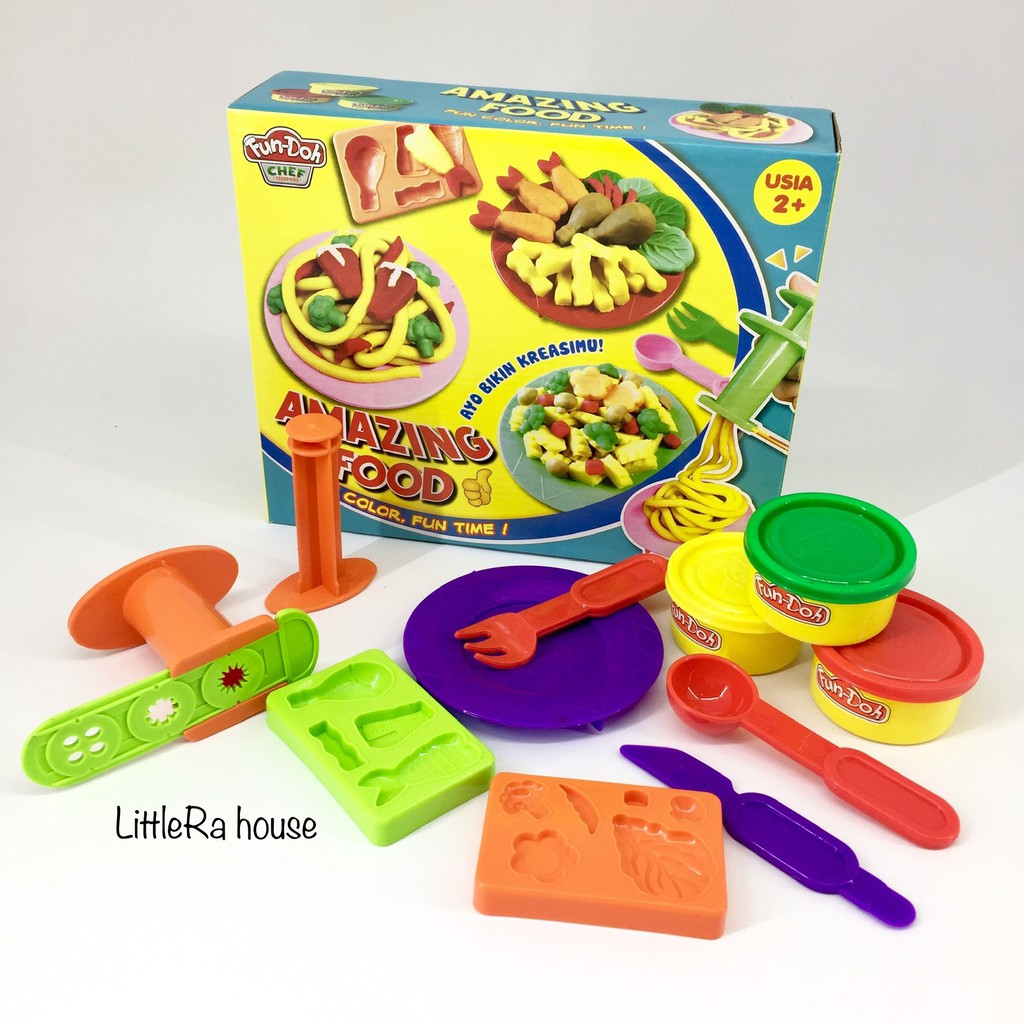 Mainan Play Doh Pasta Maker Fun Doh | Mainan Play Doh Kitchen  Amazing Food