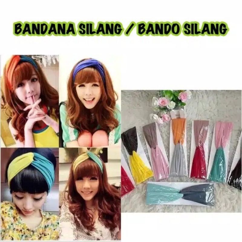 Bandana Jalit Jalur Murah/Bando Aksesoris Rambut/Bandana Wanita