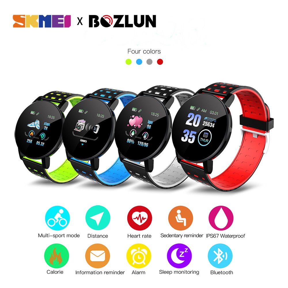 SKMEI Smartwatch 119 Plus Sport Fitness Tracker Heart Rate