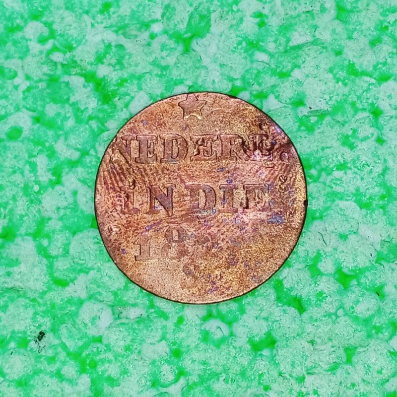 UB03B UANG KOIN KUNO BELANDA NEDERLEND INDIE TAHUN 1826 1/2 CENT MAHAR PERNIKAHAN SOUVENIR