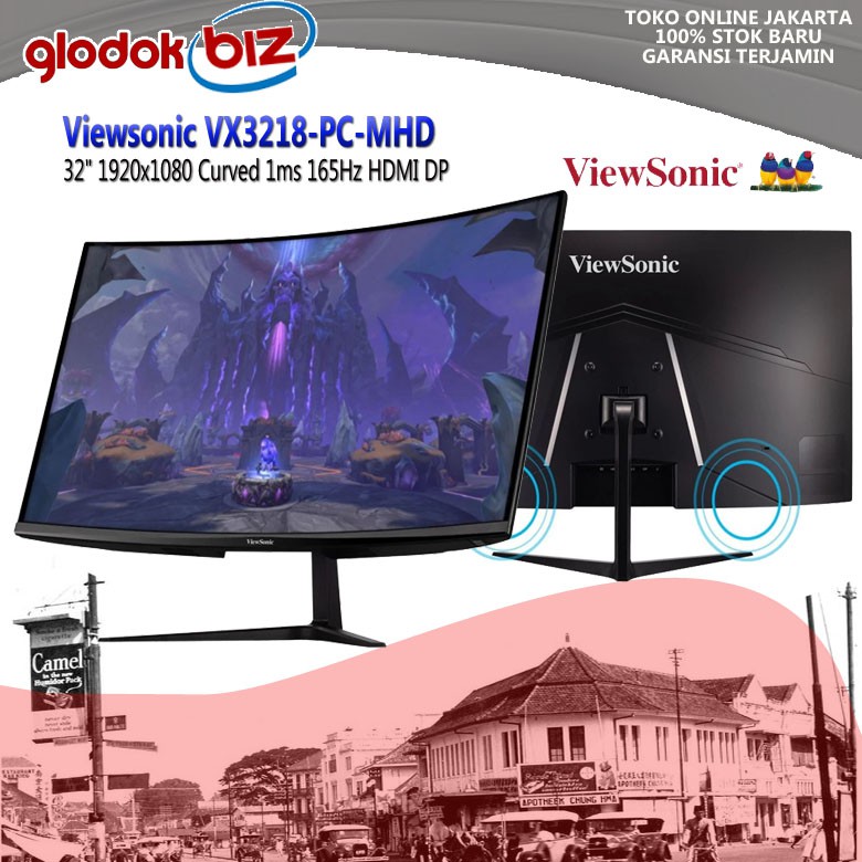 LED 32" Viewsonic VX3218-PC-MHD 32" 1920x1080 Curved 1ms 165Hz HDMI DP