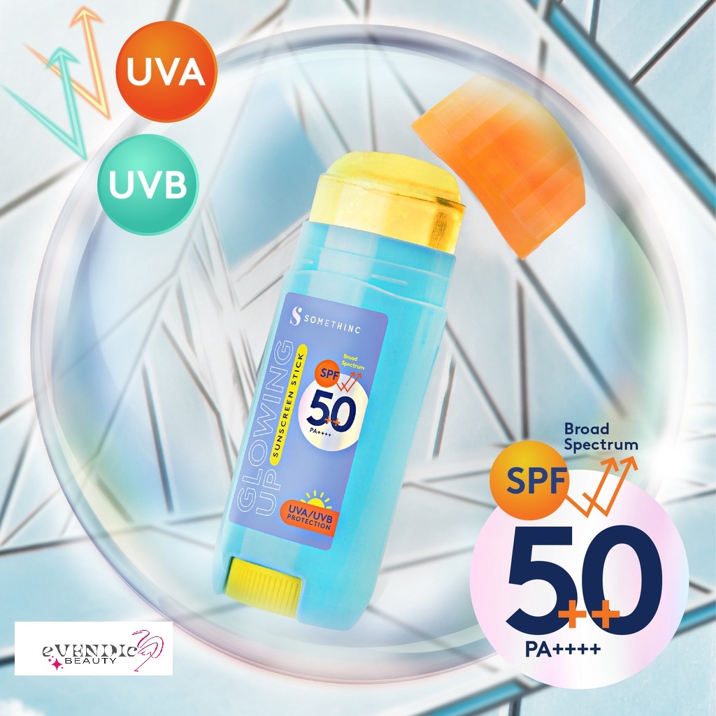 SOMETHINC Glowing Up Sunscreen Stick | Sunscreen SOMETHINC Glowing Up Sunscreen Stick SPF 50+ PA ++++ Shake Mist SPF / Comfort Corrector Serum SPF tabir surya